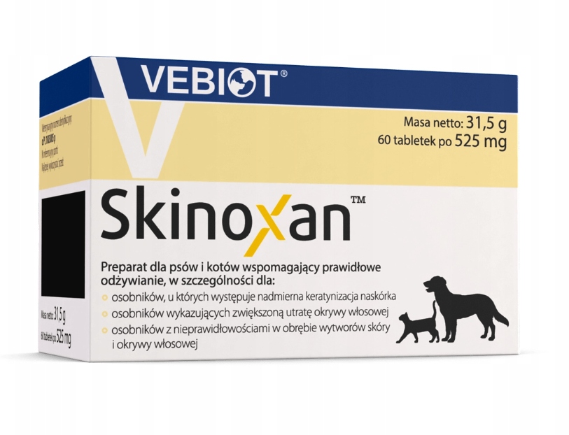 Levně Nutrifarm Sp. z o.o. Vebiot Skinoxan Doplněk stravy pro psa 60 tablet