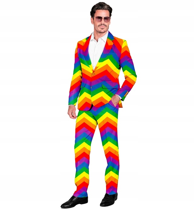 Duhový oblek na párty Kostým Rainbow Party Fashion XXL