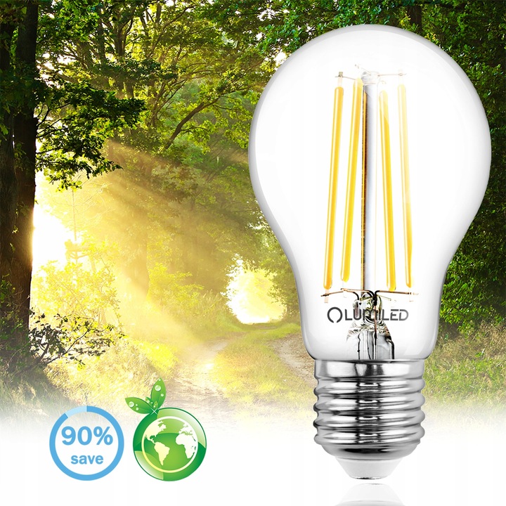 6x Żarówka LED E27 A60 8W = 75W 1055lm 3000K Ciepła FILAMENT OZDOBNA RETRO Kod producenta 759797 OZDOBNA DEKORACYJNA LAMPA RETRO