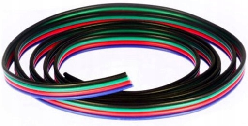 PRZEWÓD KABEL do taśm LED RGB 4 żyłowy 4x0,35 1mb Marka Flash
