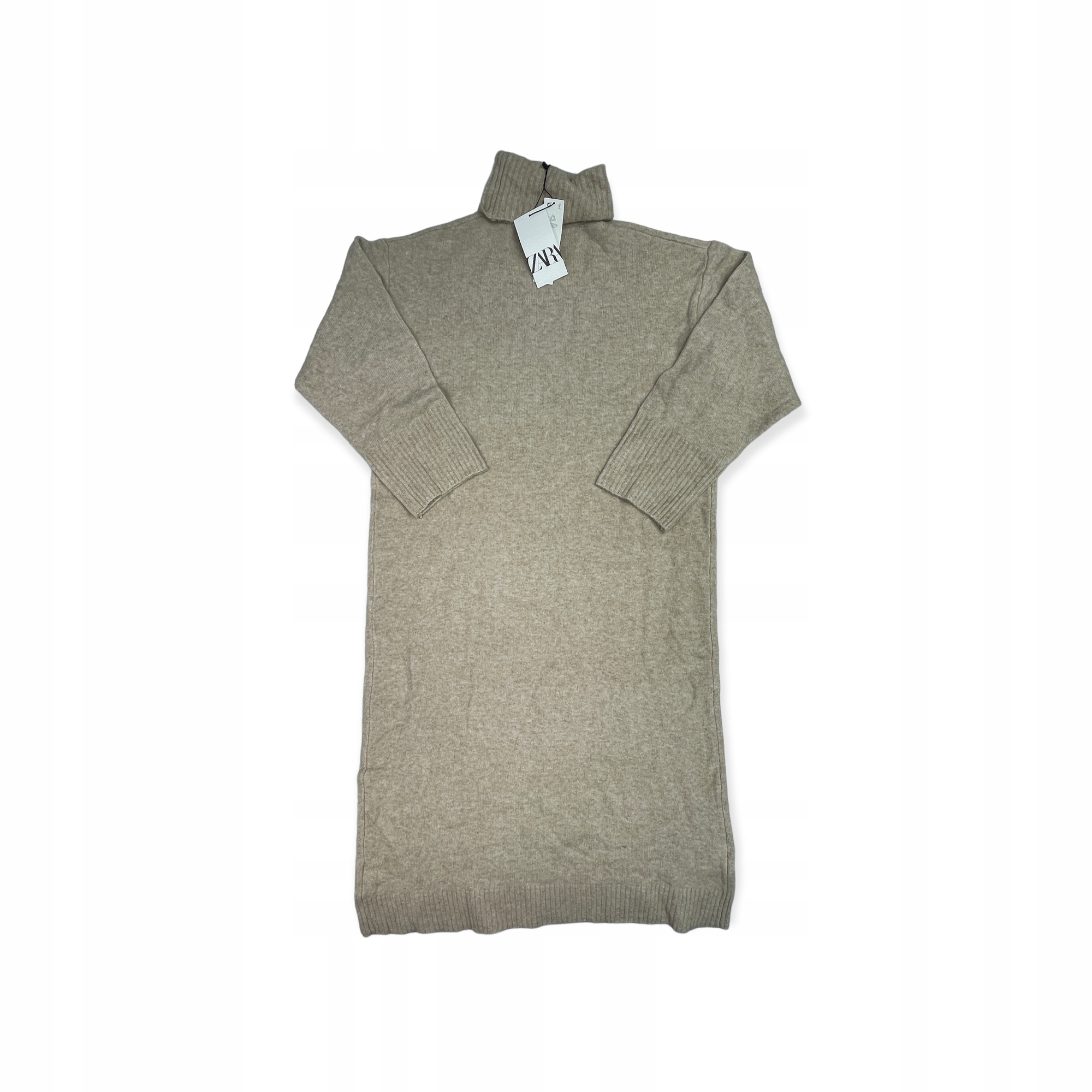 Pletená šaty s dlouhým rukávem Zara M