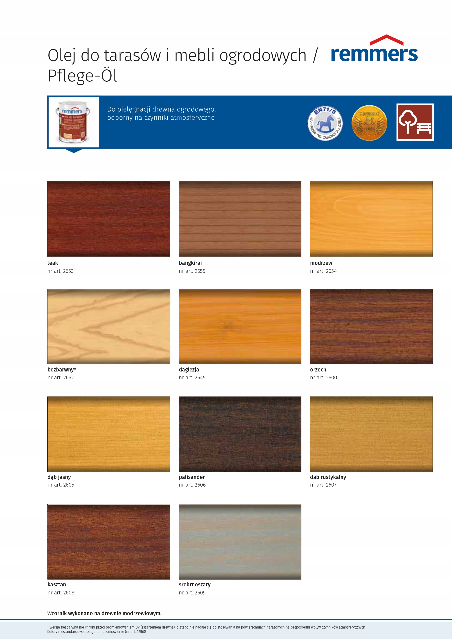 OLEJ DO TARASÓW REMMERS 5L BEZBARWNY EAN (GTIN) 4004707055130