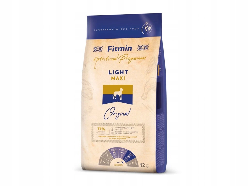 Levně Fitmin Dog Maxi Light Krmivo pro dospělé psy velkých plemen 12 kg