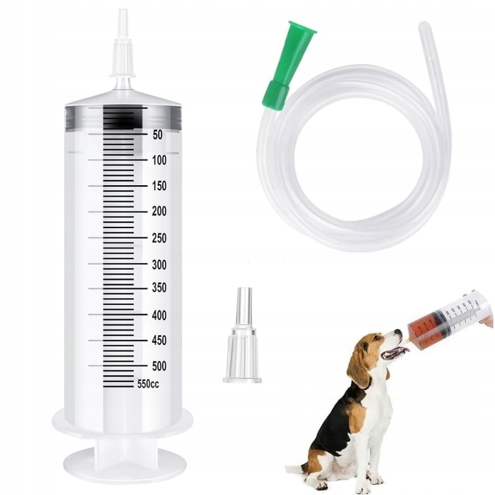 Uża Strzykawka Cewnikowa 500 ML Z Wężem 1 M I Adapterem