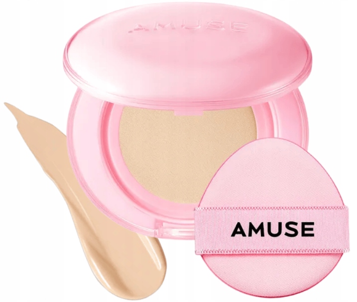 Amuse Dew Power Vegan Cushion #1.5 Natural SPF50+ jasny neutralny beż 15g