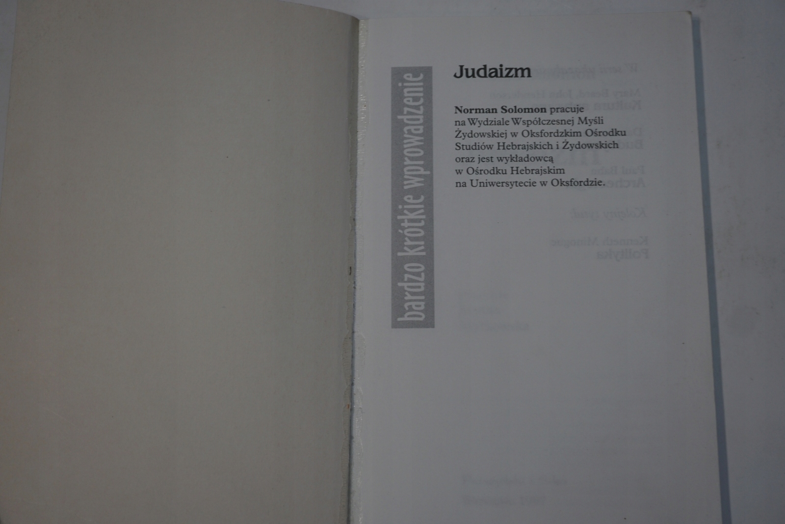 JUDAIZM NORMAN SOLOMON Autor Norman Solomon