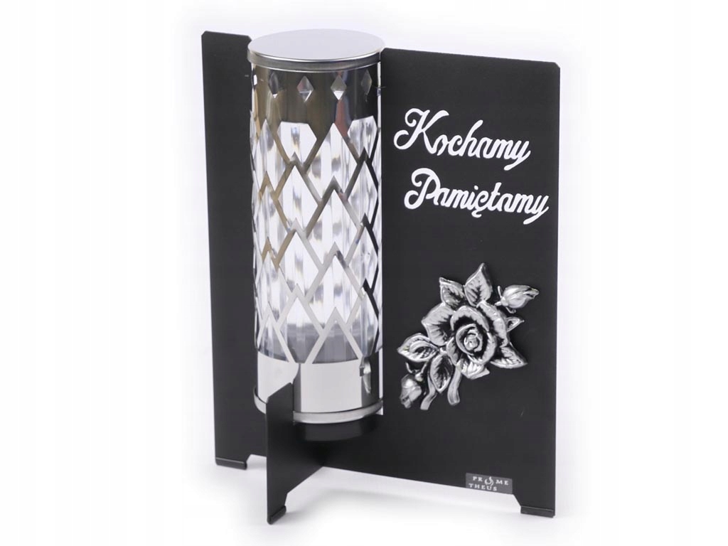 DUŻY ZNICZ lampion METALOWY z napisem KOCHAMY PAMIĘTAMY dla BABCI DZIADKA Marka inna