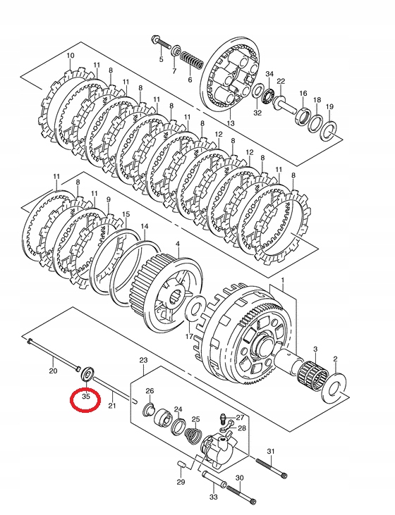 USZCZELNIACZ WYSPRZĘGLIKA SUZUKI DL 1000 650 SFV 650 1000 GLADIUS ORYGINAŁ Producent Suzuki OE