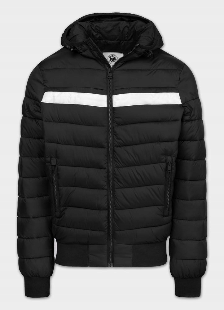 Pánská Zimní bunda Pitbull , prošívaná s kapucí zateplená, Rubio