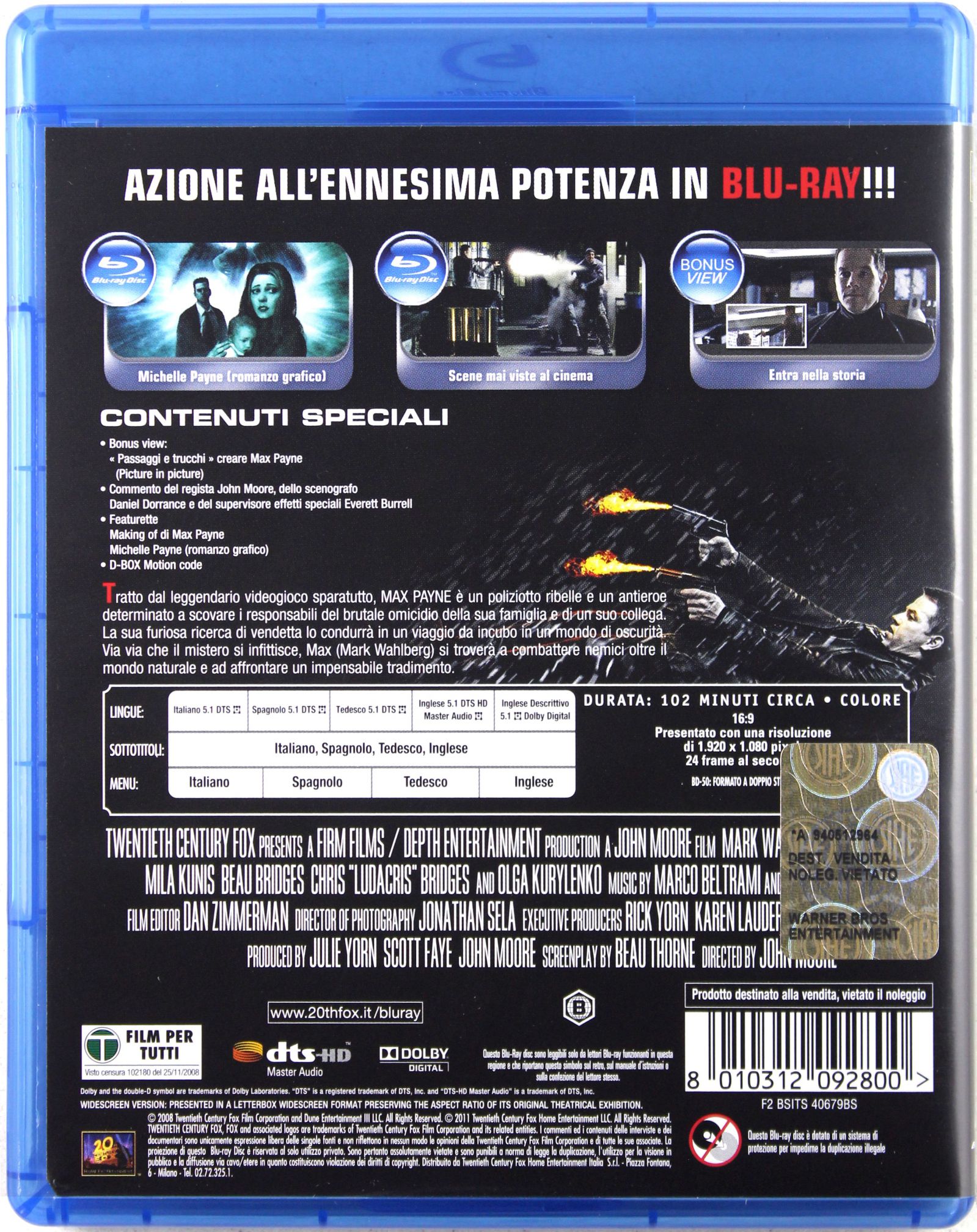 MAX PAYNE (BLU-RAY) Stan opakowania oryginalne