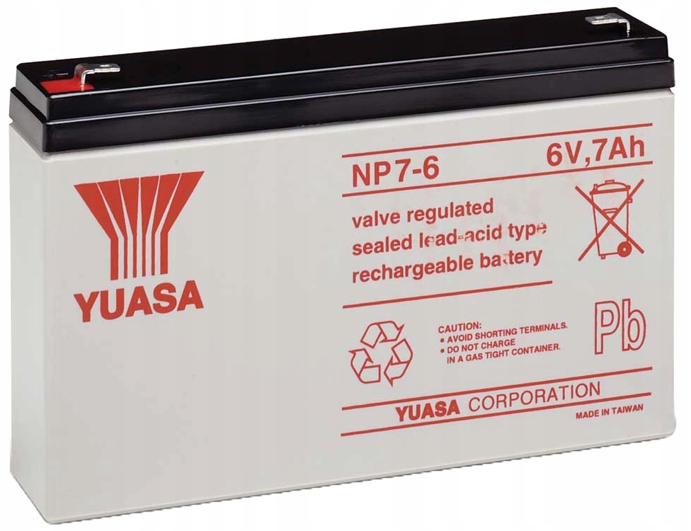 Akumulator Bateria Agm Yuasa NP7-6 NP7 6V 7Ah Do Urządzeń Mobilnych Ups Led