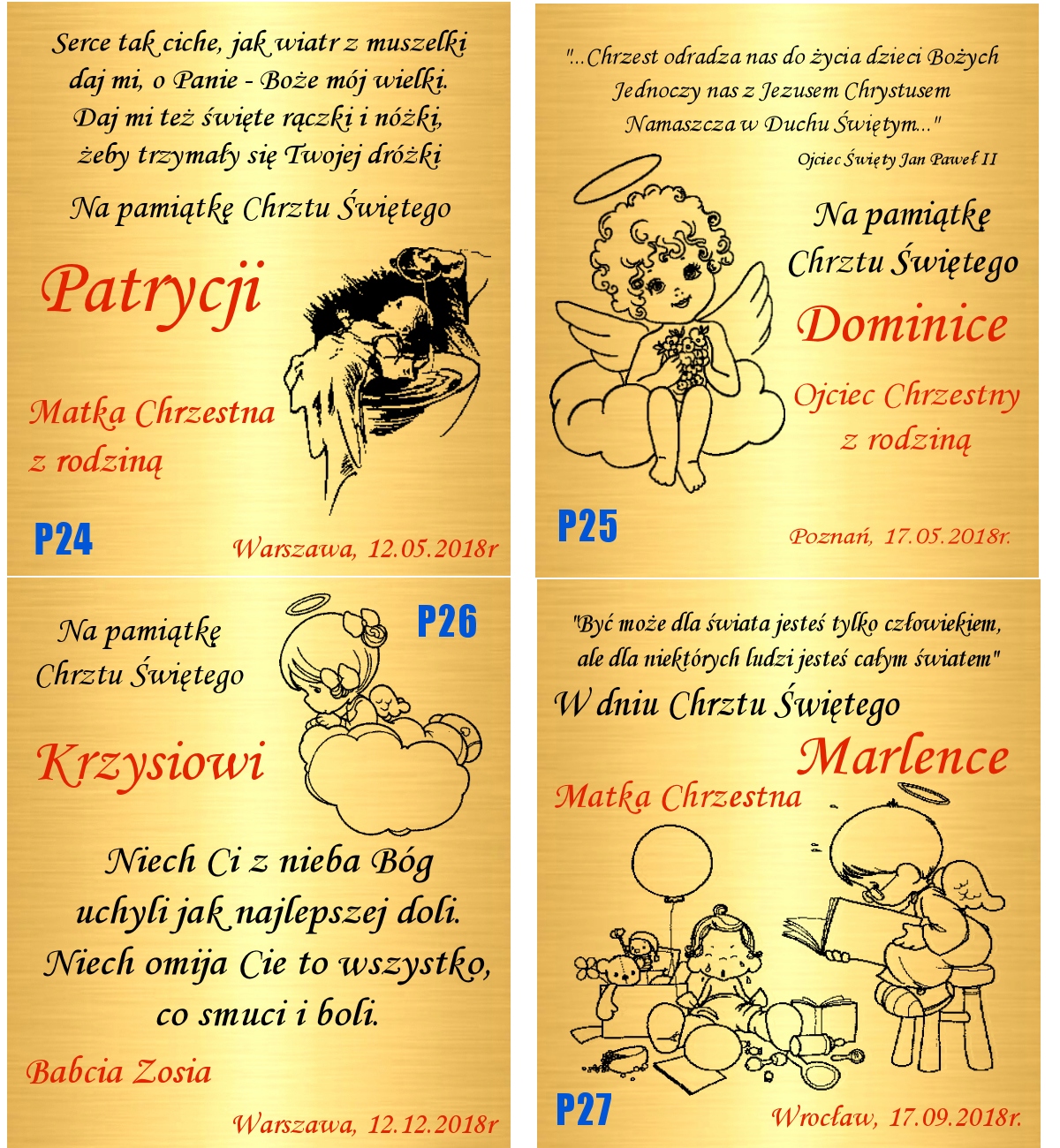 Złote Kolczyki 333 Dziecięce Cyrkonie na Chrzest Motyw serce