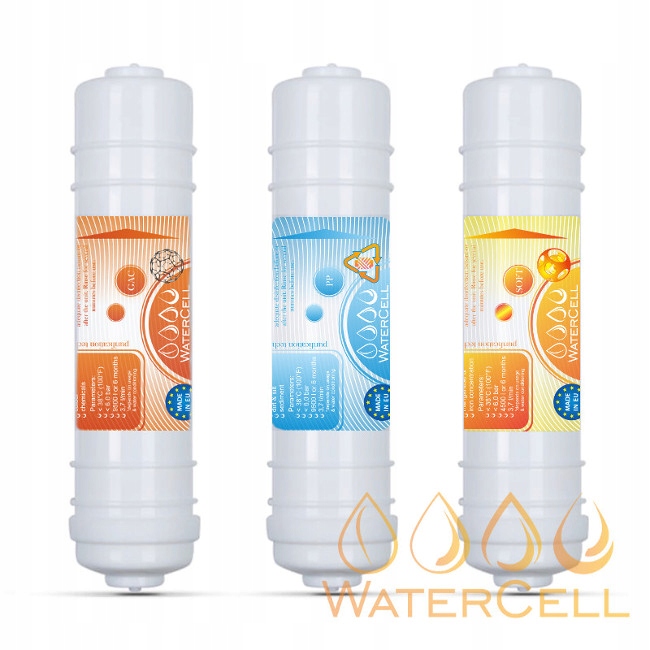 ZESTAW WKŁADY WYMIENNE DO FILTRA WODY WATERCELL U4