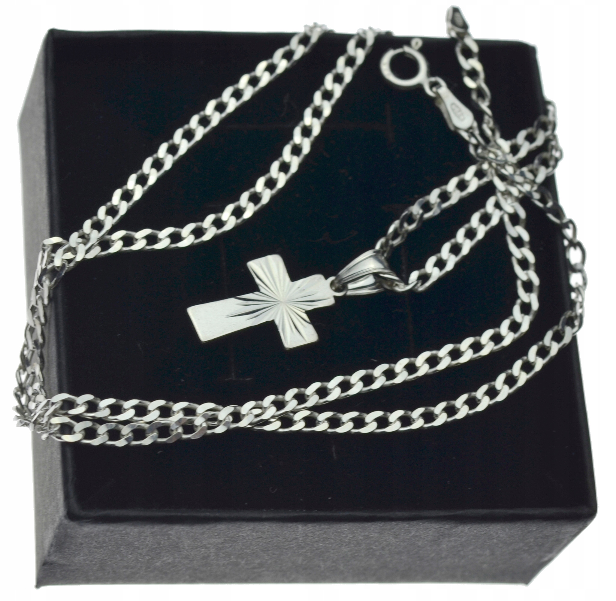 

Łańcuszek Srebrny Komplet M 60CM Krzyżyk Promienie