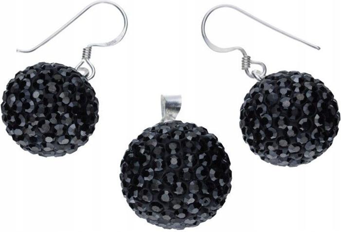 Stříbrný komplet 925 kuliček s krystaly 17,50 g, exkluzivní vzor dárek