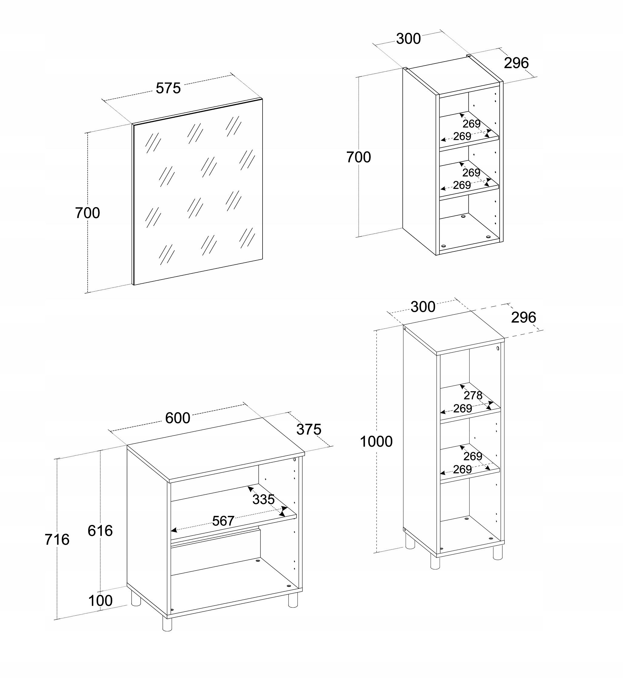ZESTAW MEBLI ŁAZIENKOWYCH NIKA BIAŁA POŁYSK JASNE EAN (GTIN) 5907736159635