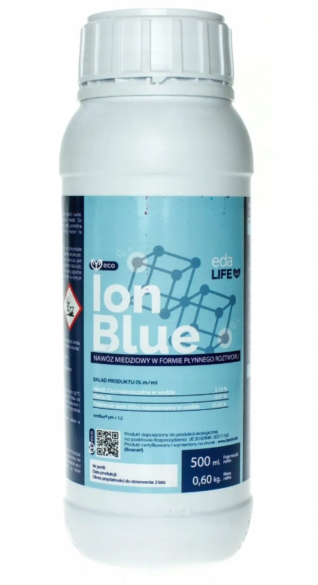 Nawóz wieloskładnikowy Miedziowy Symbioz płyn Ion Blue 0,5L