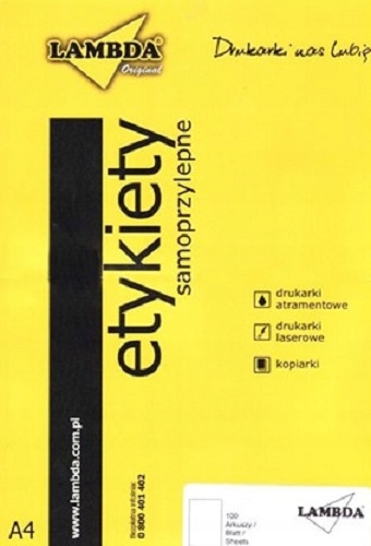 

Etykiety samoprzylepne 63,5x46,6 mm, A4, 1800 szt.