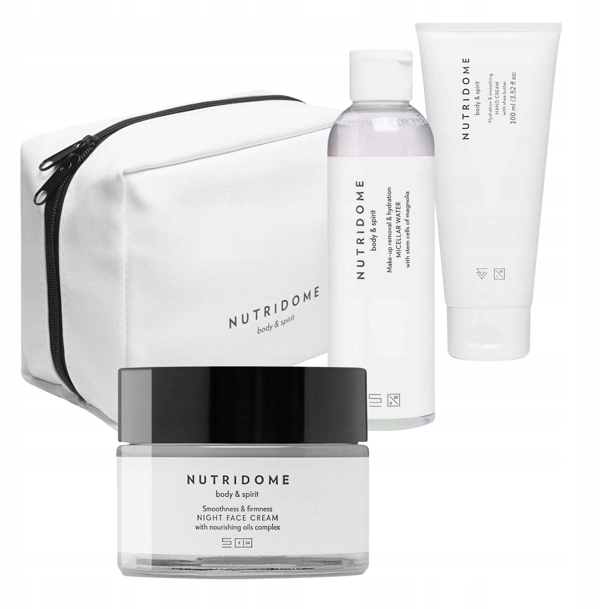 Sada Nutridome Micelární krém Noční krém na ruce Kosmetička