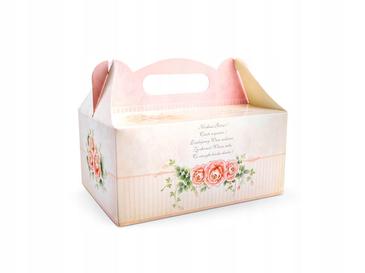 

Ozdobne pudełko na ciasto weselne ślub wesele 10x