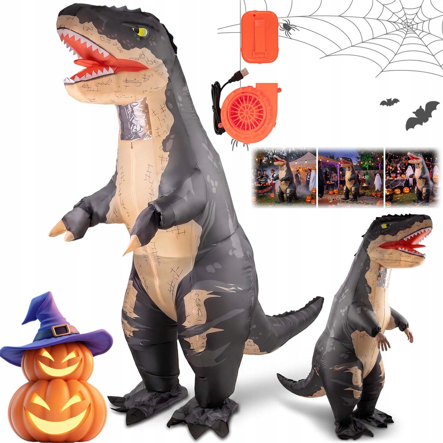Nafukovací Kostým Dinosaura, Nafukovací Dinosaurus, Kostým Na Halloween