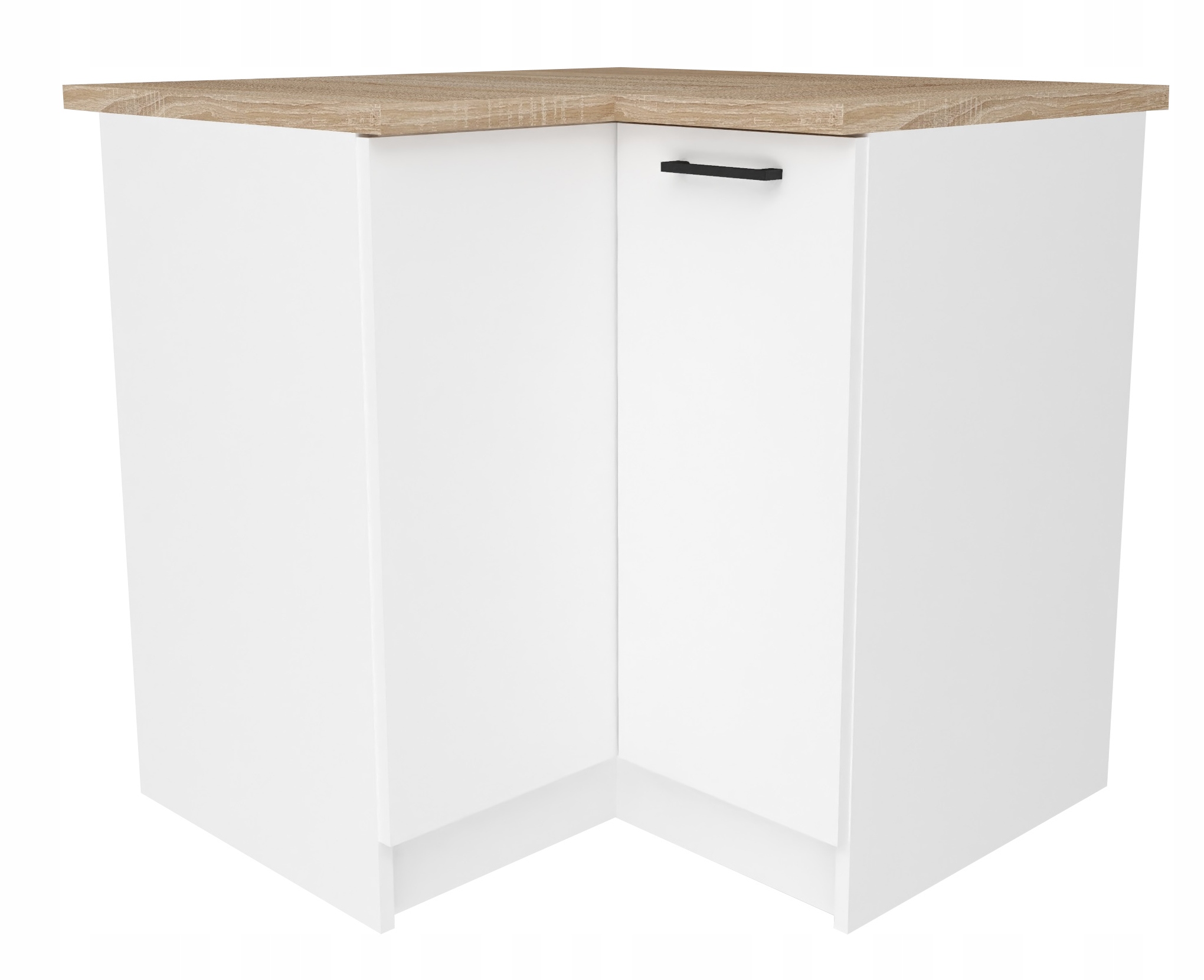 Pastatoma kampinė virtuvės spintelė 90x90 Balta UC