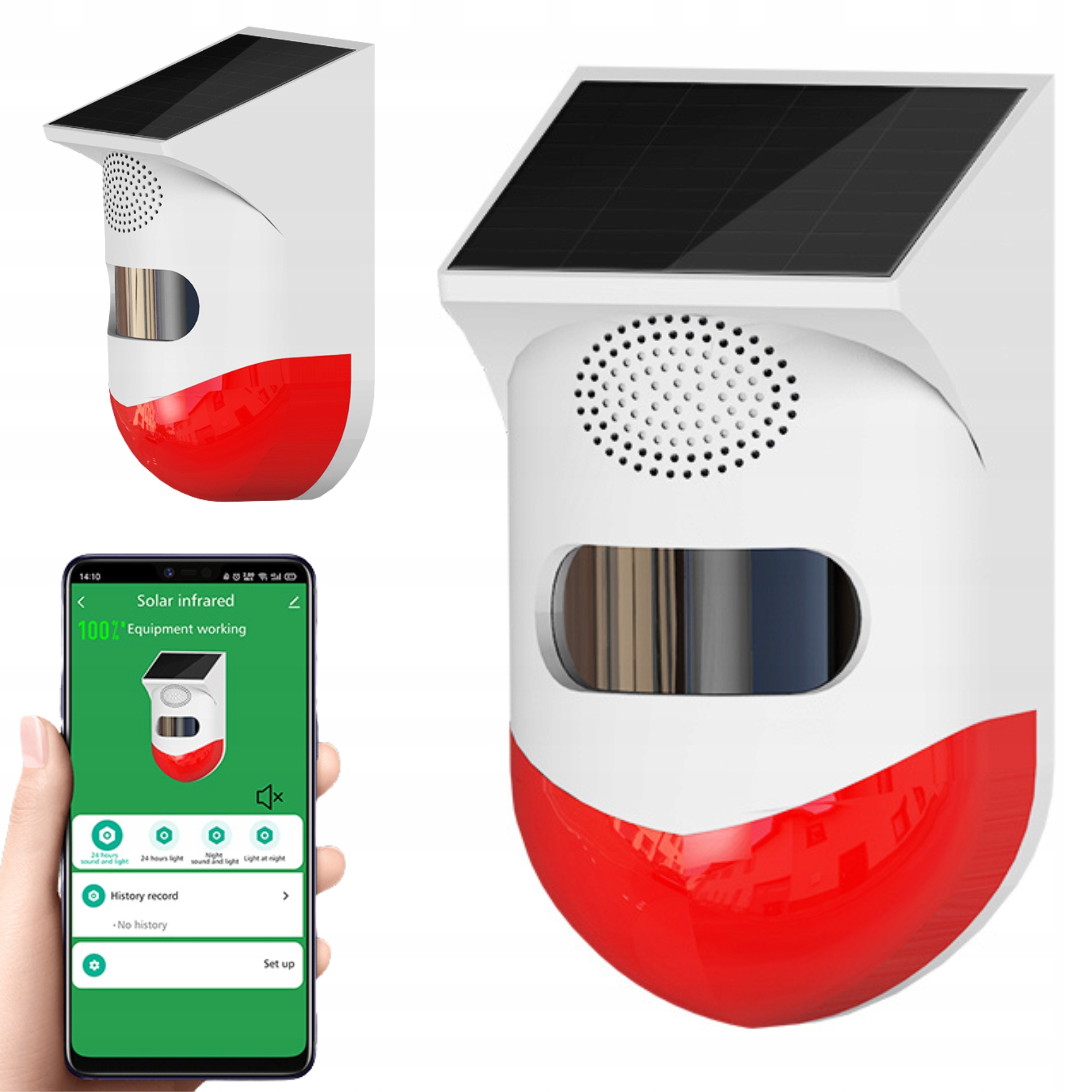 Wifi Alarm Detekce Pohybu Pir Venkovní Senzor Akumulátor Bezdrátový