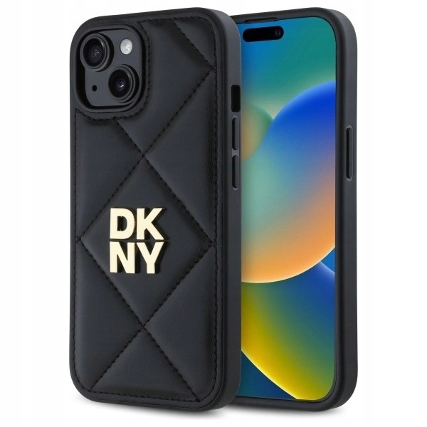 Etui Dkny Quilted Stack Logo na iPhone 14 czarne