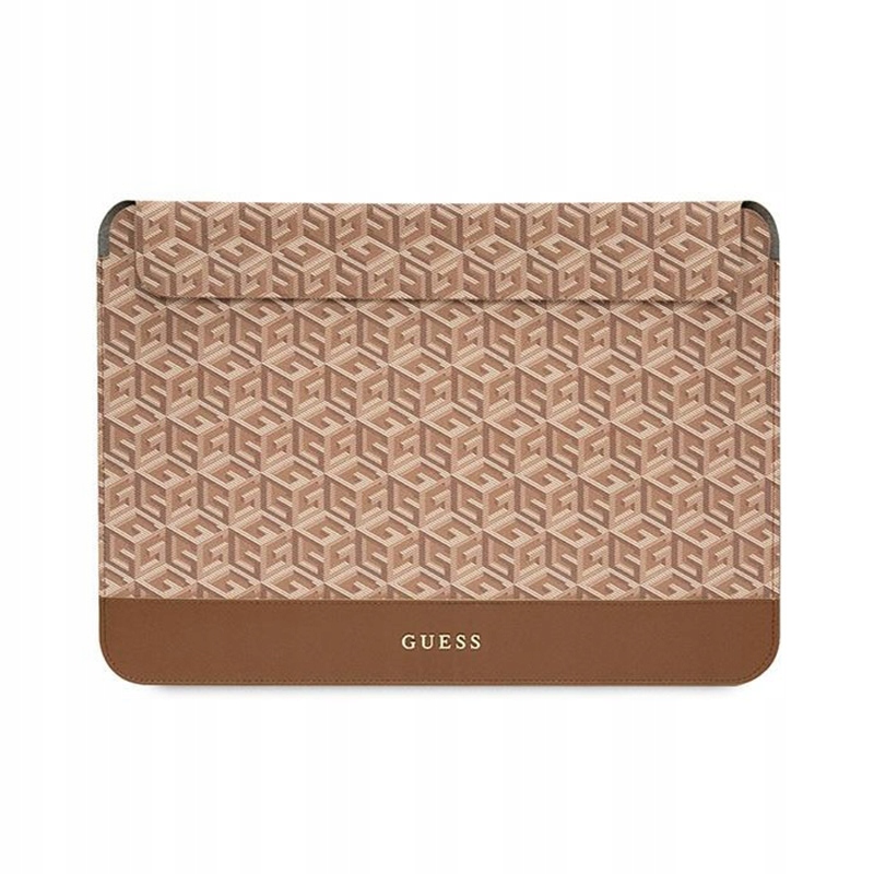 Guess GCube Stripes Computer Sleeve – Pouzdro na notebook 16" (hnědé)
