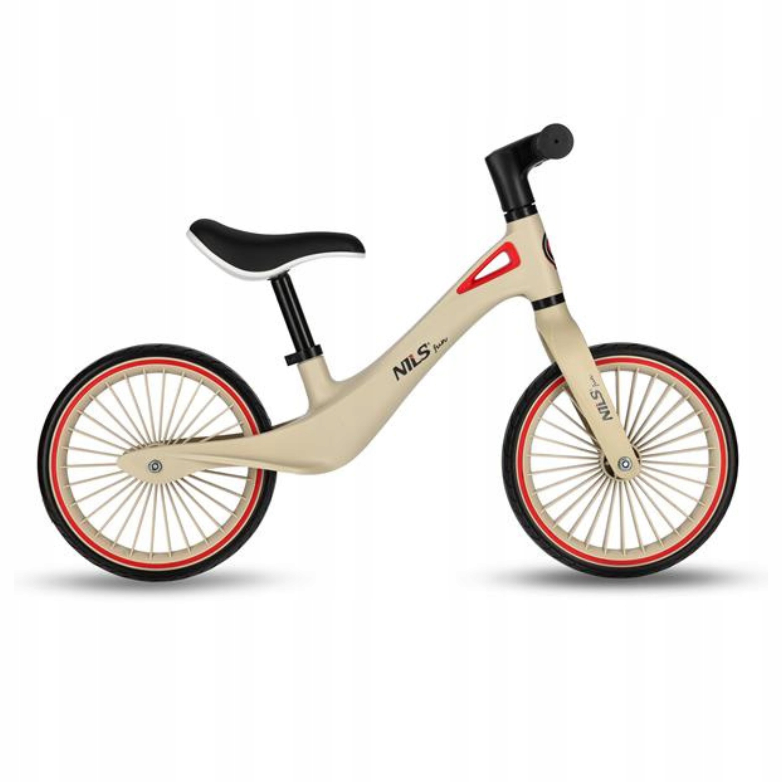 Dwukołowy rowerek biegowy beżowy dla dzieci Nils Fun RB138