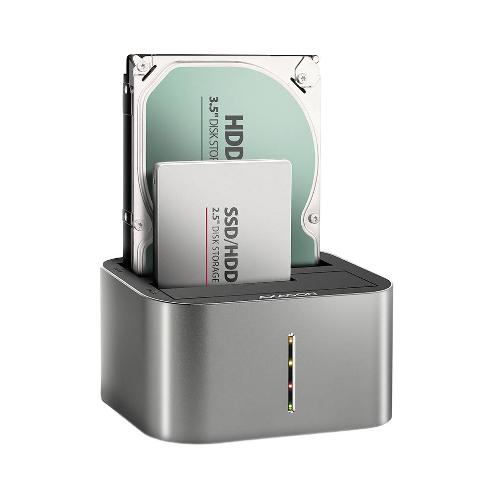 Stacja dokująca Axagon Adsa-dc Usb 3.2 Gen 1 2x Sata 6G 2.5"/3.5" Ssd/hdd