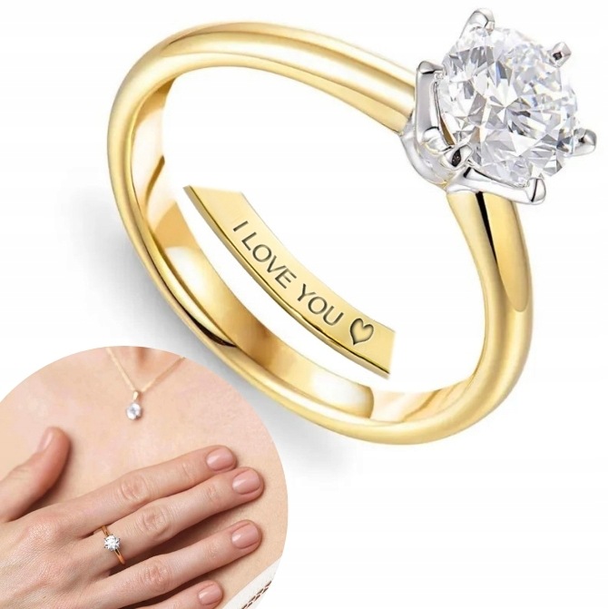 Zlatý 585 Prstýnek Diamant Lab 1.00 ct Módní Exkluzivní