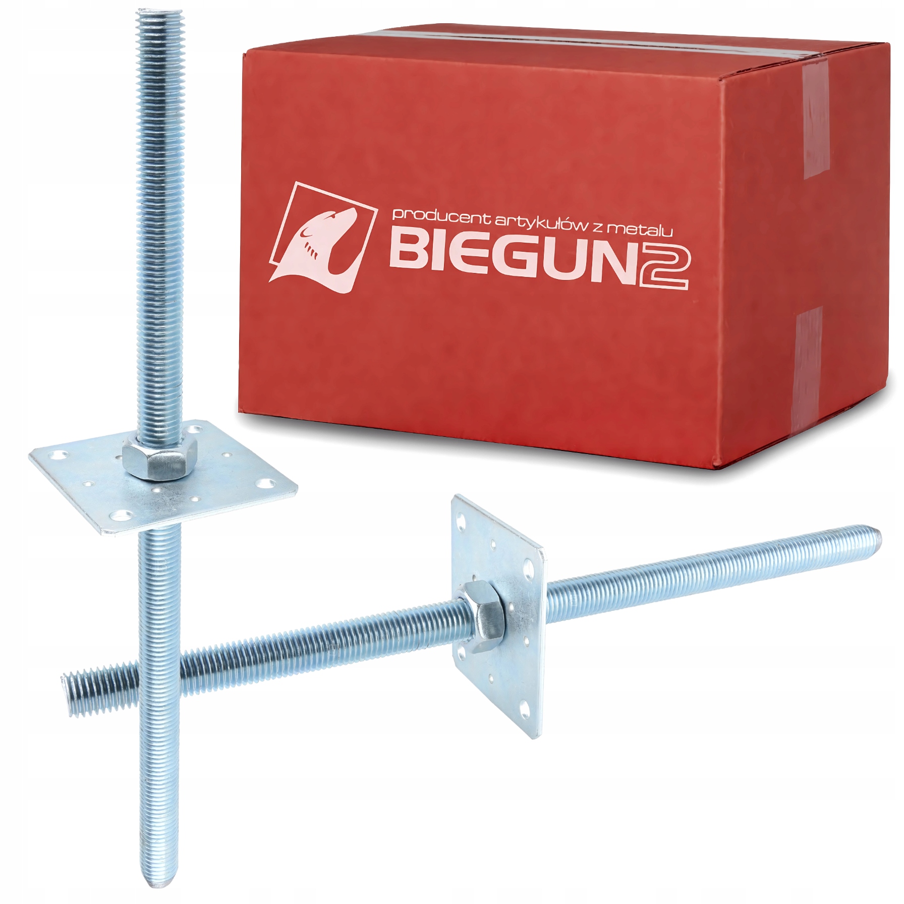 Опорная стойка якорь регулируемый 80X500 стержень M24