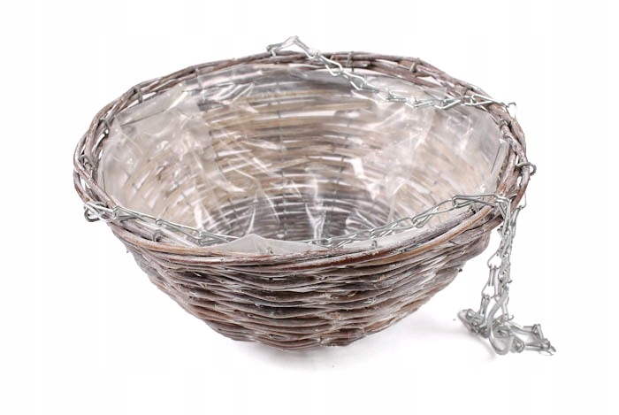 WIKLINOWY KOSZ WISZĄCY NA KWIATY 28x28x15/50 cm Marka Tin Tours