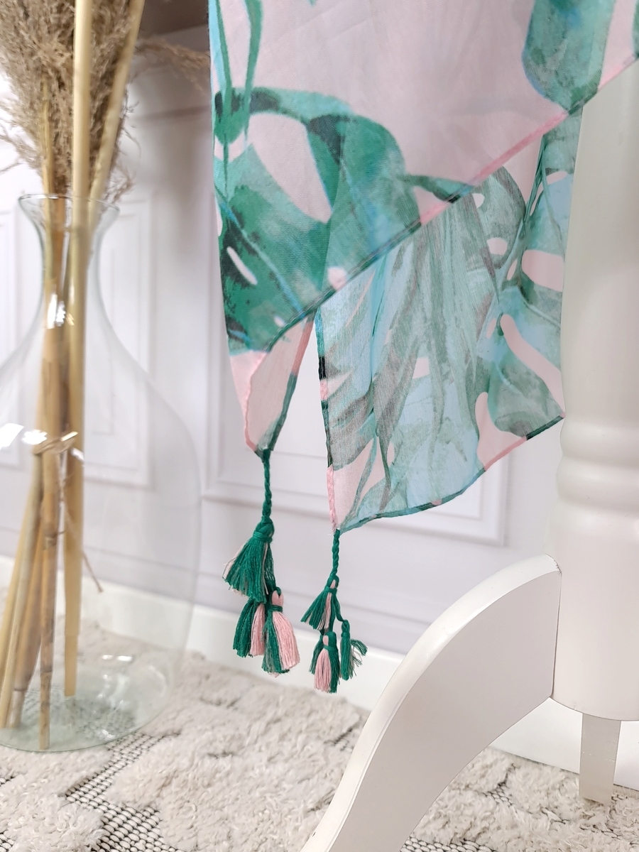 PAREO CHUSTA PLAŻOWA FRĘDZLE TUNIKA MODNE WZORY Skład materiałowy 20% Bawełna 80% viscoza