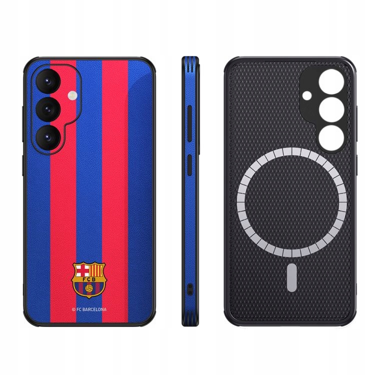 Pouzdro Samsung S25 Plus Fc Barcelona Kožené magnetické Magsafe Bg