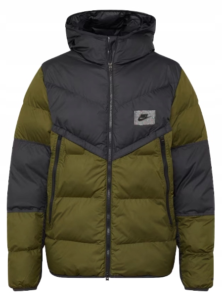 Pánská zelená bunda Nike Logo s kapucí DX2040-011 S