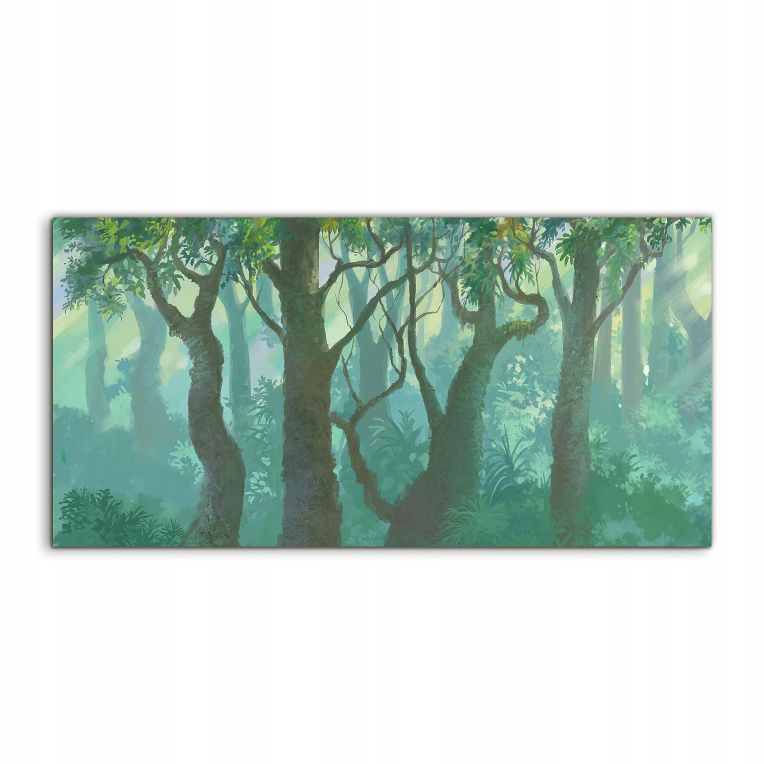 Akrylový obraz 120x60 s grafikou Krajina Stromy Les