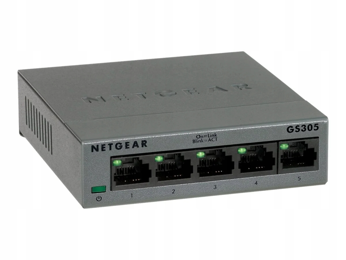Netgear GS305 switch nespravovatelný L2 Gigabit Ethernet (10/100/1000) černý