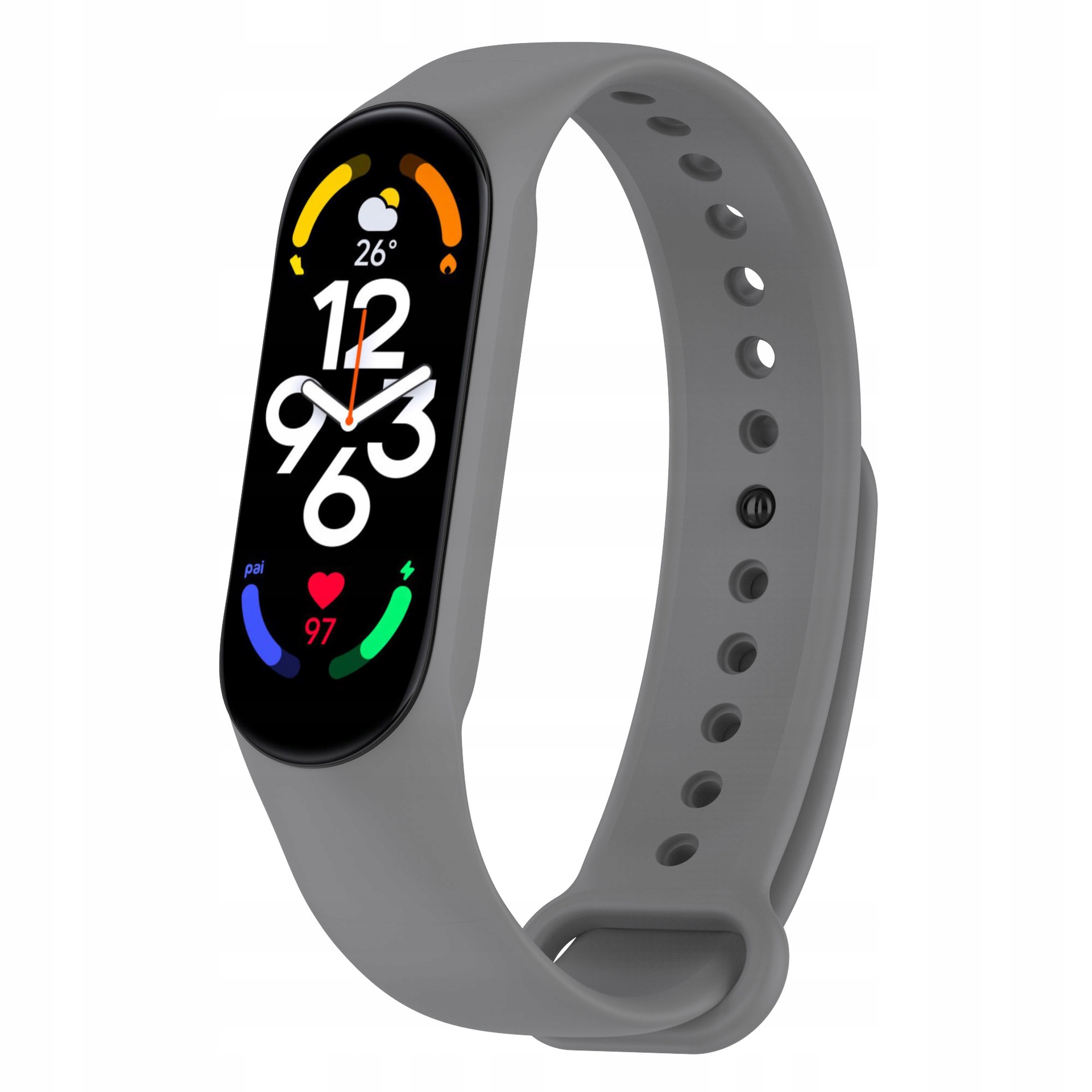 PASEK OPASKA SPORTOWA DO XIAOMI MI BAND 5/6/7 |DARK GREY