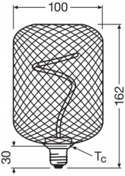 żarówka Osram DECOR LED SPIRAL FILAMENT SQUARE 100 BLACK DIM 3.5W E27 Marka Osram