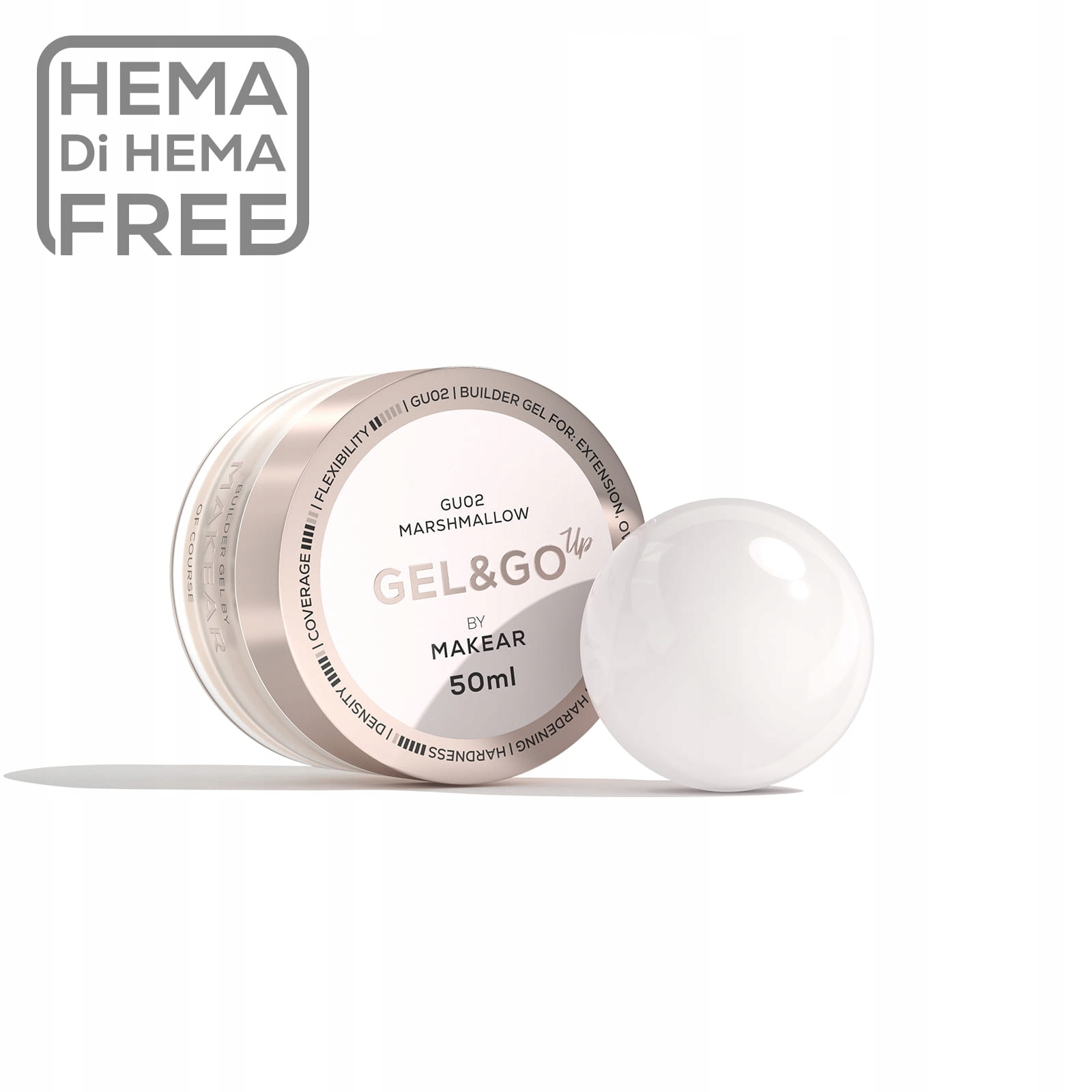Makear Gel GU02 Gel&Go Up Marshmallow 50 ml