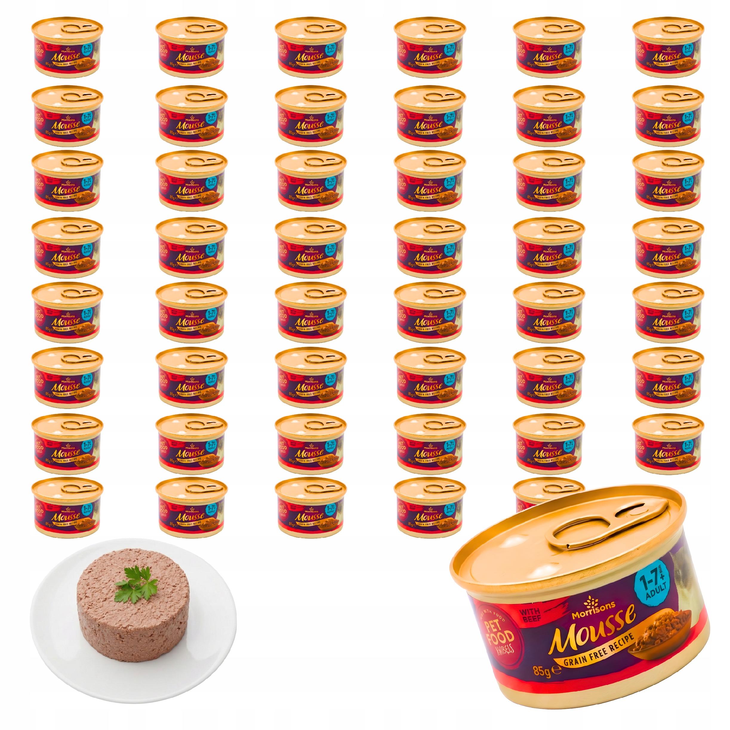 Krmivo mokré pro kočky 48 x 85 g Morrisons s příchutí hovězího masa s jemnými pěnami