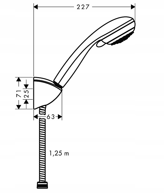 GROHE BAULOOP BATERIA WANNOWA + NATRYSK HANSGROHE Linia BAULOOP