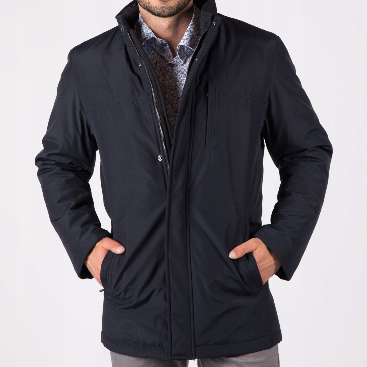 Tmavě modrá pánská bunda Premium Cenový 182/108