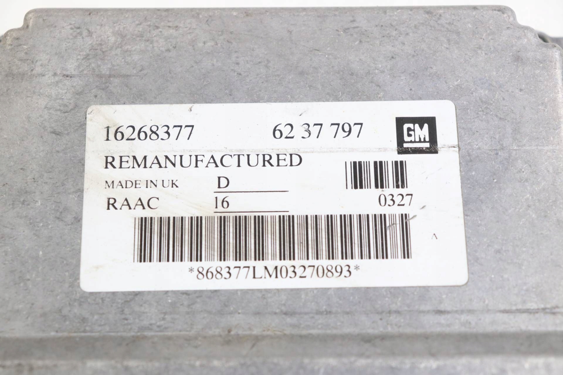 OPEL ASTRA G II module control unit of the engine 1.6B 6237797 16268377