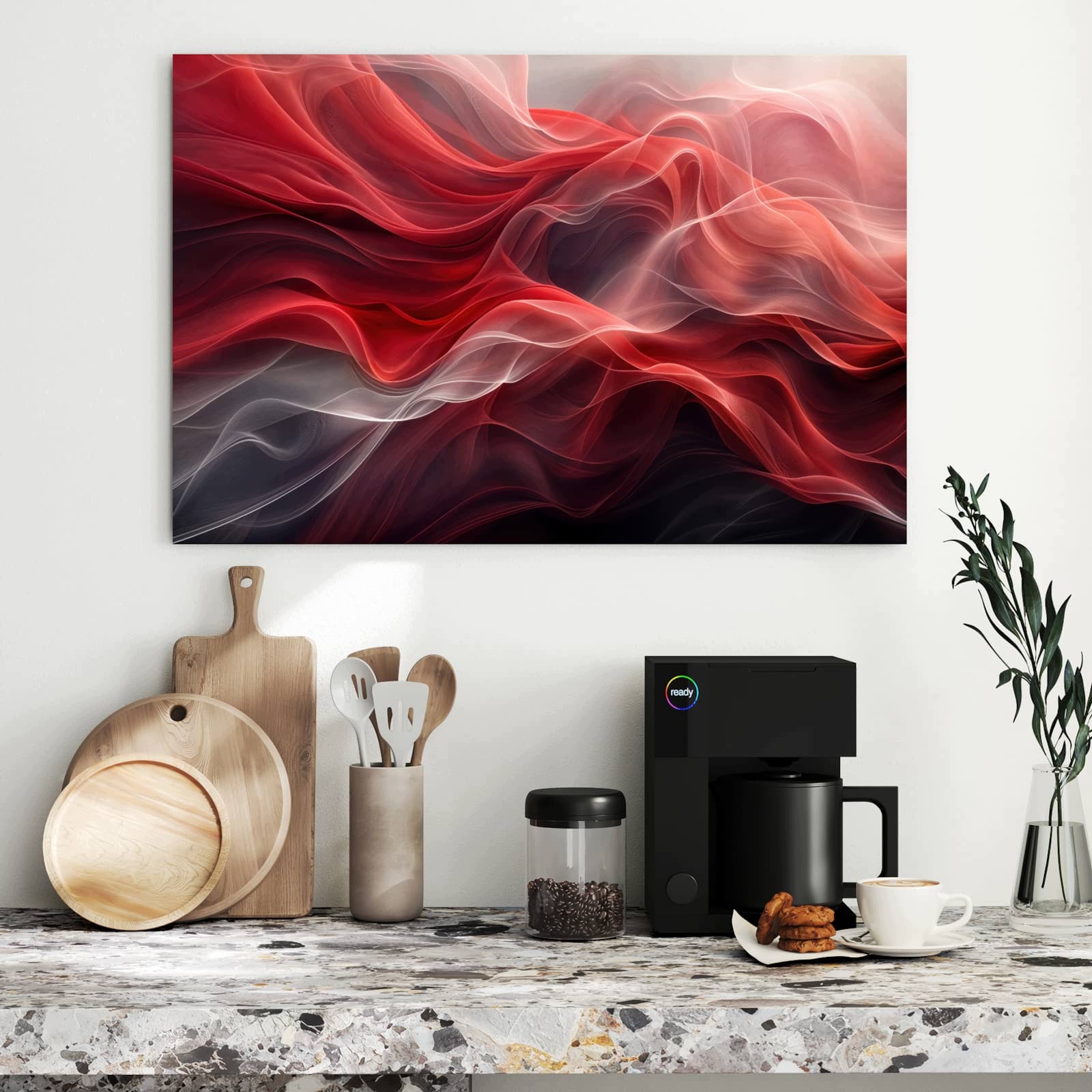 Magnetická tabule Abstraktní a Vlny 90 × 60 cm