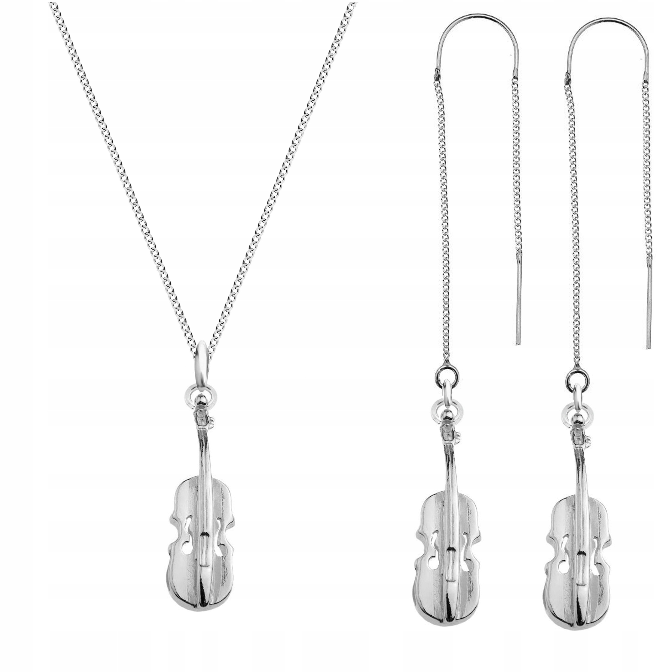 

Srebrny Komplet Skrzypce Wiolonczela srebro 925