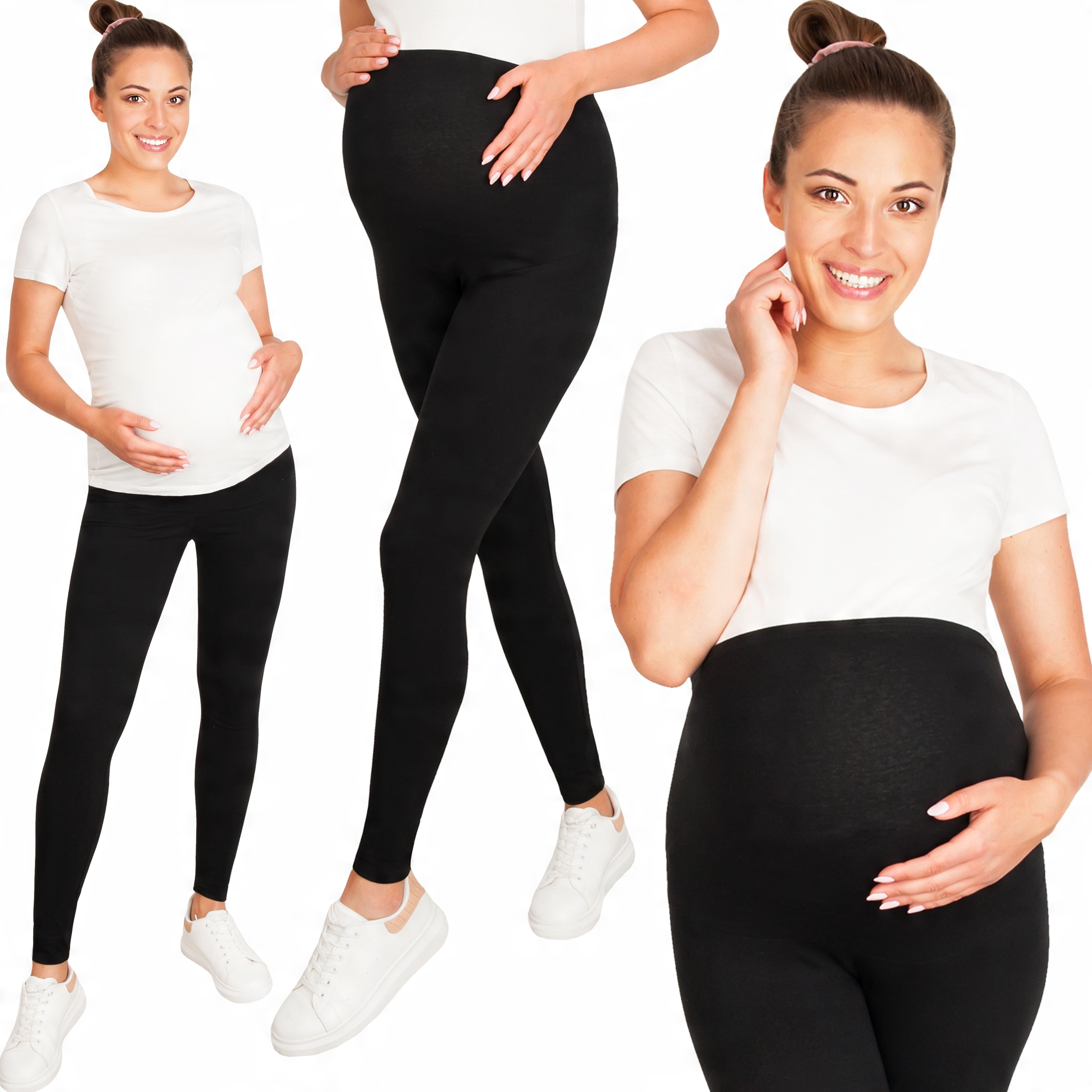 

Leginsy Ciążowe Legginsy Z Panelem Rozm XXL Długie