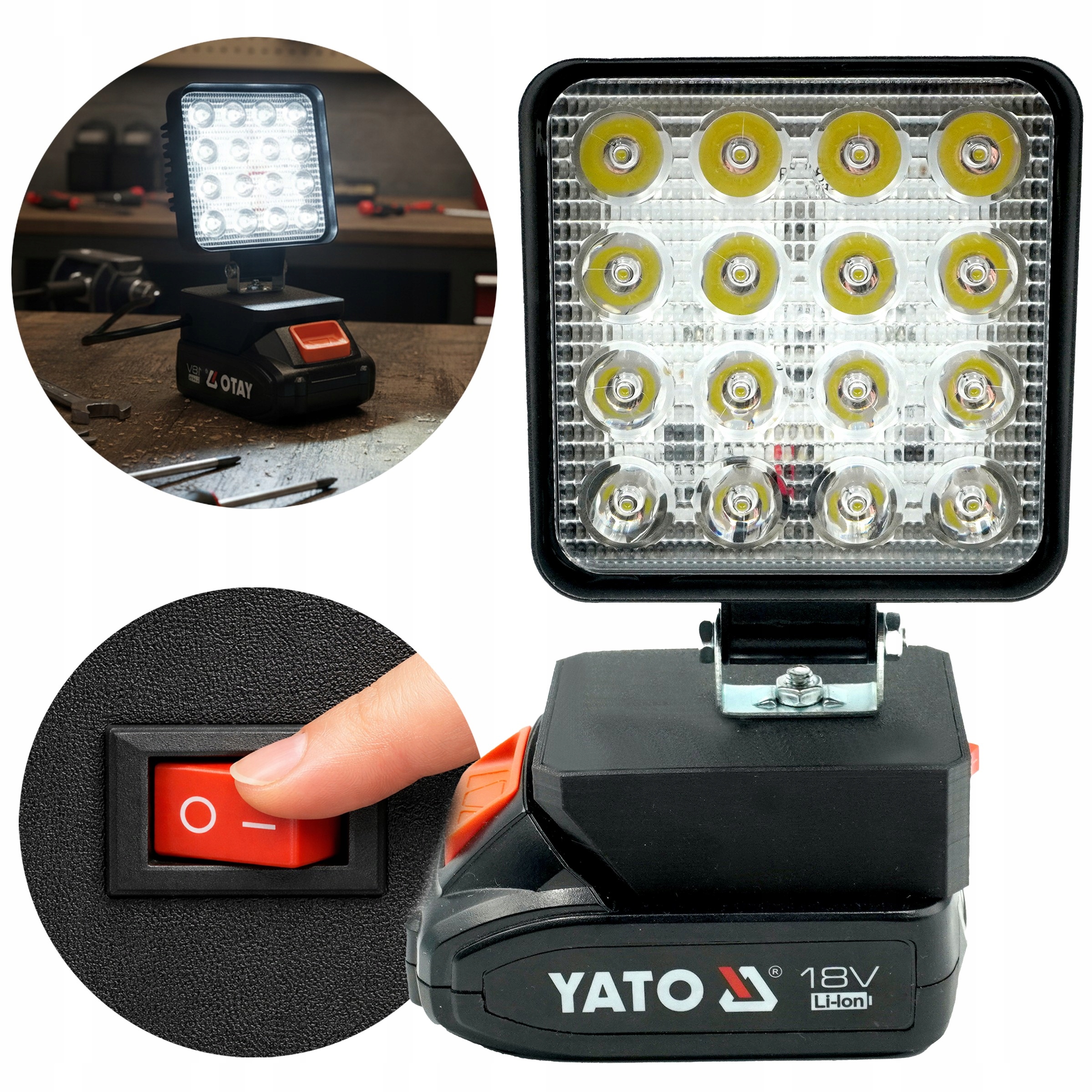 Lampa Robocza Led 18V do Yato Vander 48W 3900lm Akumulatorowa Halogen